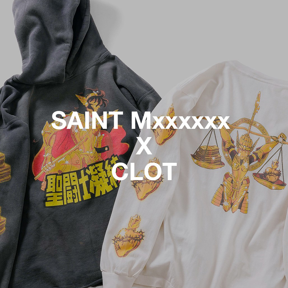 saint mxxxxxx clot コラボ hoodie L
