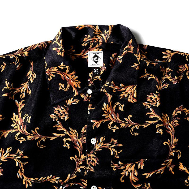 EXPANSION NY GOLD LEAF SILK SHIRTS-