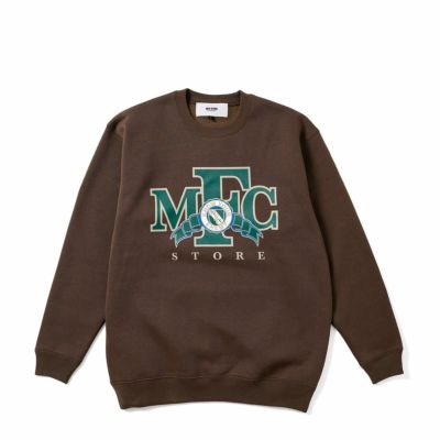 □TOPS FRUIT OF THE LOOM x MFC STORE MFC $ CREWNECK:NAVY SIZE:L