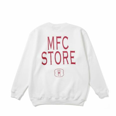 □TOPS FRUIT OF THE LOOM x MFC STORE MFC $ CREWNECK:NAVY SIZE:L