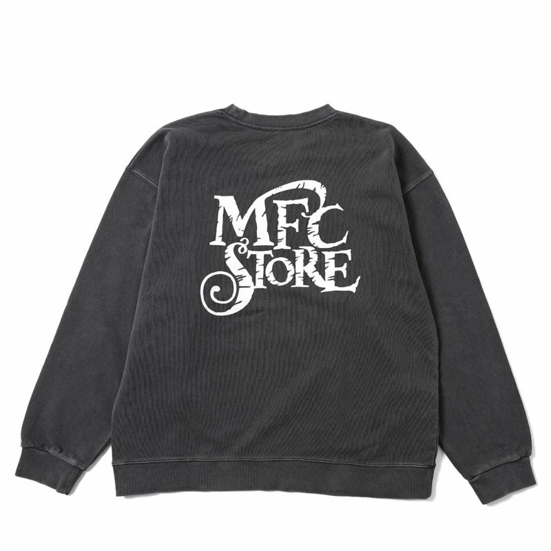 □TOPS FRUIT OF THE LOOM x MFC STORE MFC $ CREWNECK:NAVY SIZE:L