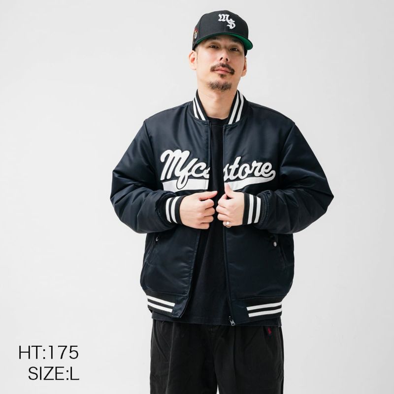 MANASTASH x MFC STORE REVERSIBLE NYLON VARSITY JACKET | MFC