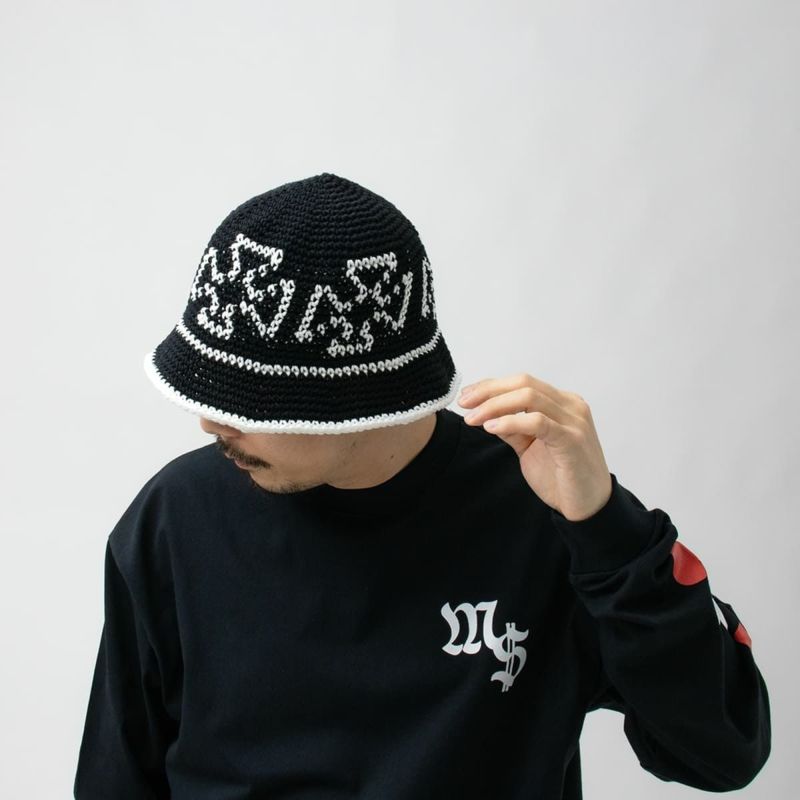 made in KEY × MFC STORE IRON CROSS CROCHET HAT | MFC STORE