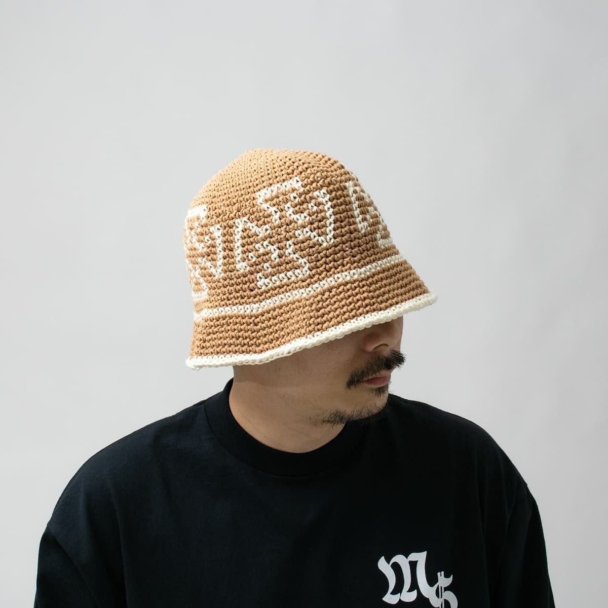 made in KEY × MFC STORE IRON CROSS CROCHET HAT | MFC STORE 