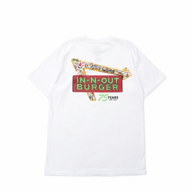 In-n-out Tシャツ 24 75th Anniversary White(国内在庫あり即発) IN-N-OUT BURGER 2024 75TH ANNIVERSARY S/S TEE (WHITE
