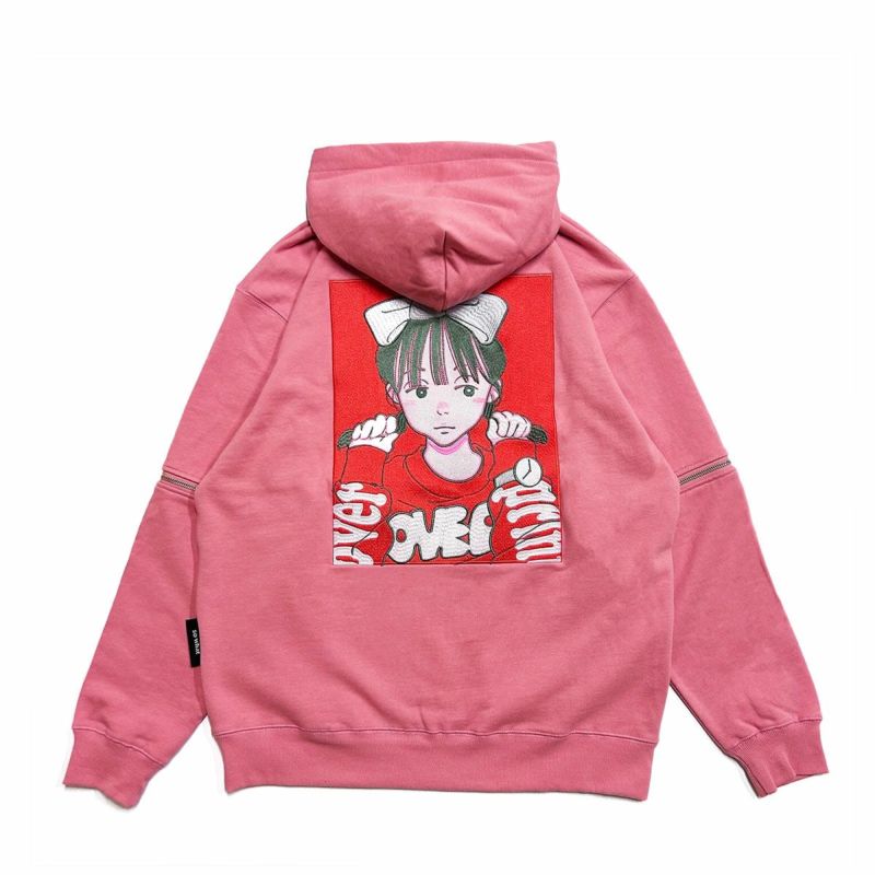 トップス over print POP ART Hoodie Ver15(wine EMB お問い合わせ商品】over print POP ART Hoodie Ver15(wine EMB