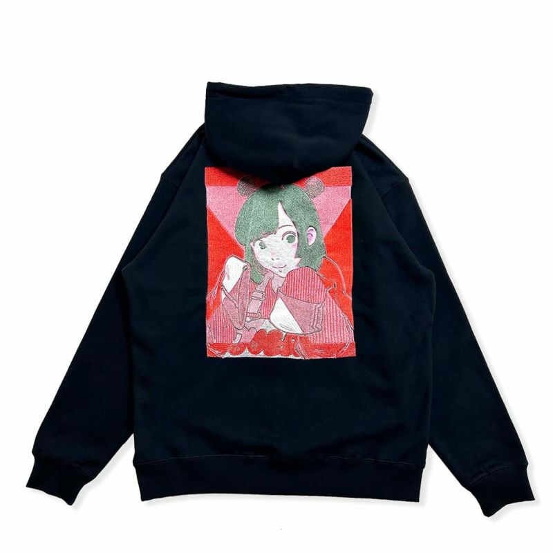 トップス over print POP ART Hoodie Ver15(wine EMB お問い合わせ商品】over print POP ART Hoodie Ver15(wine EMB