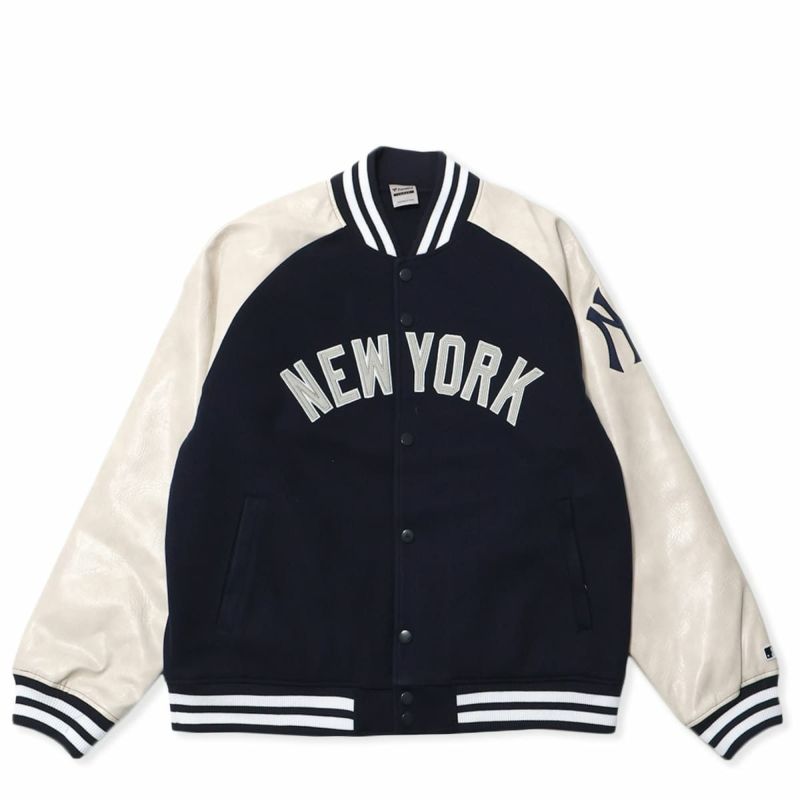 M New York Yankees ジャケット MLBロゴ付き Vtg 2000 New York Yankees MLB Varsity Jacket 26 Time World