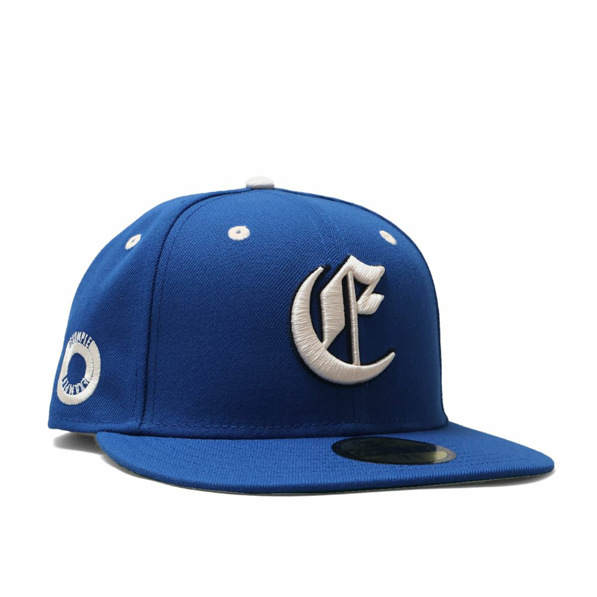 EXAMPLE キャップ ブルー NEW ERA ニューエラ MFC STORE NEW ERA × EXAMPLE 59FIFTY OE LOGO CAP / BLUE | MFC STORE OFFICIAL