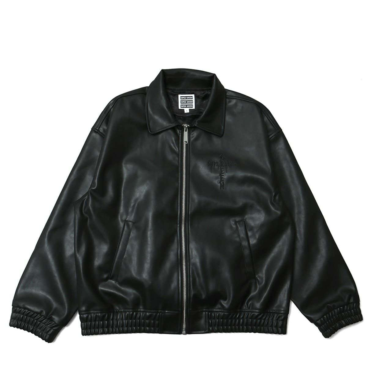 Super green Faux Leather Jacket | MFC STORE OFFICIAL ONLINESTORE