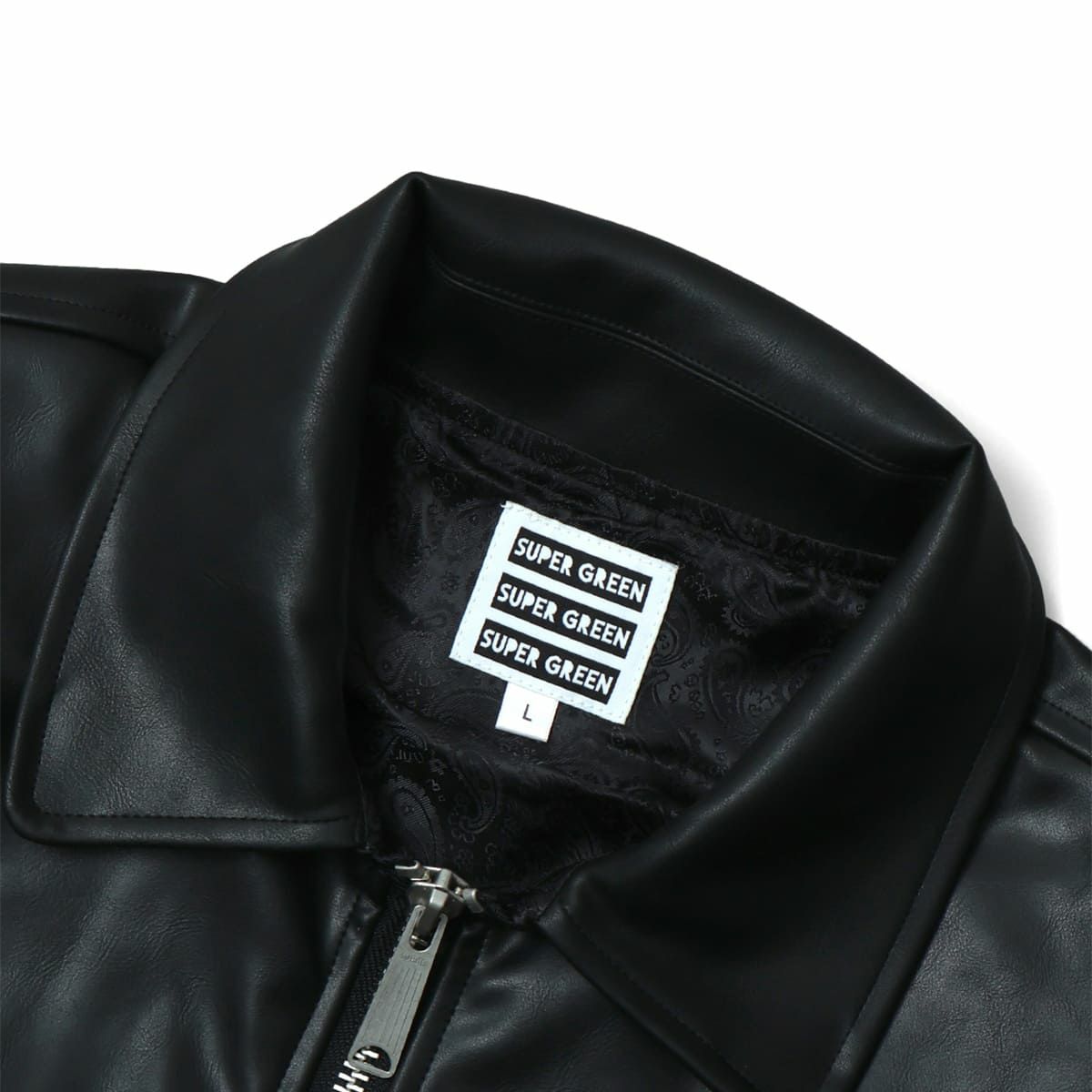 Super green Faux Leather Jacket | MFC STORE OFFICIAL ONLINESTORE