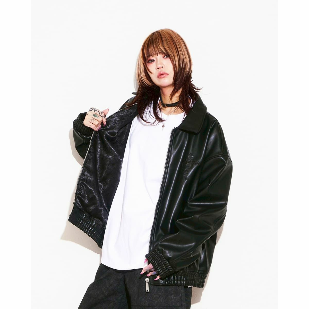 Super green Faux Leather Jacket | MFC STORE OFFICIAL ONLINESTORE
