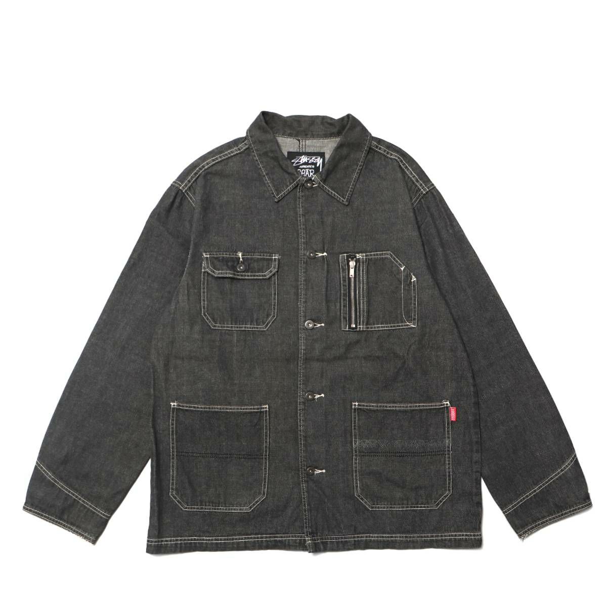 ✨希少✨ old stussy coverall black denim M Stussy Black-Denim TOMTOM Coverall JACKET Black | MFC STORE