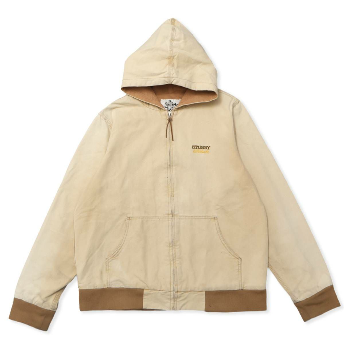 Stussy 00s Thermal Lining Duck-Fabric ACTIVE JACKT Sand Beige