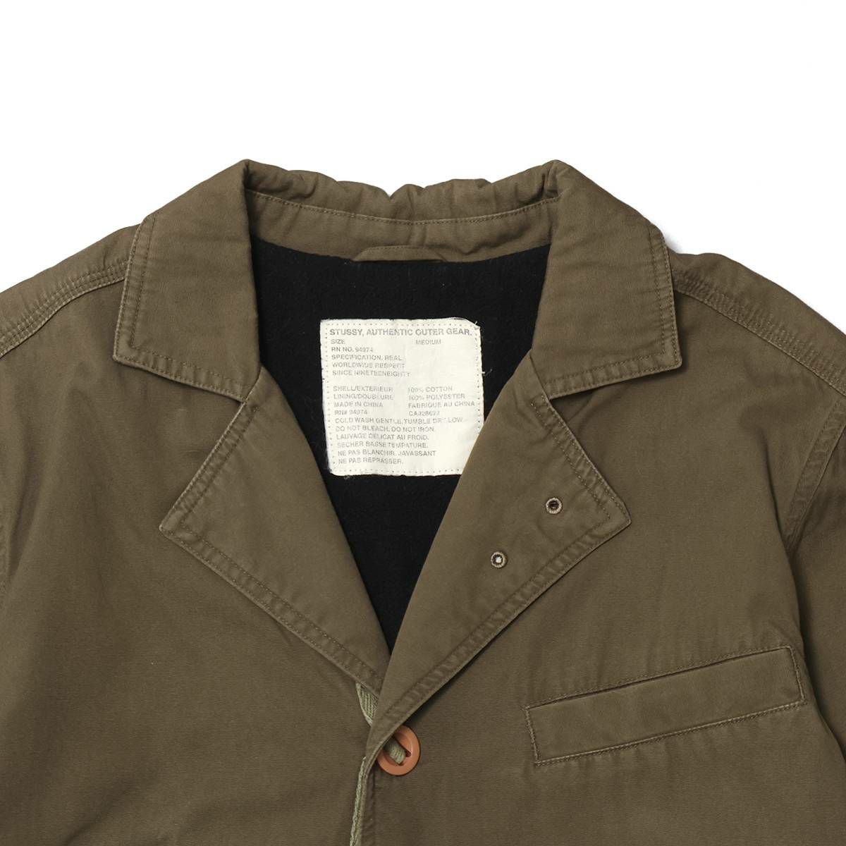 Stussy Military-Tag Fleece-Lining Tailored-JACKET Olive | MFC