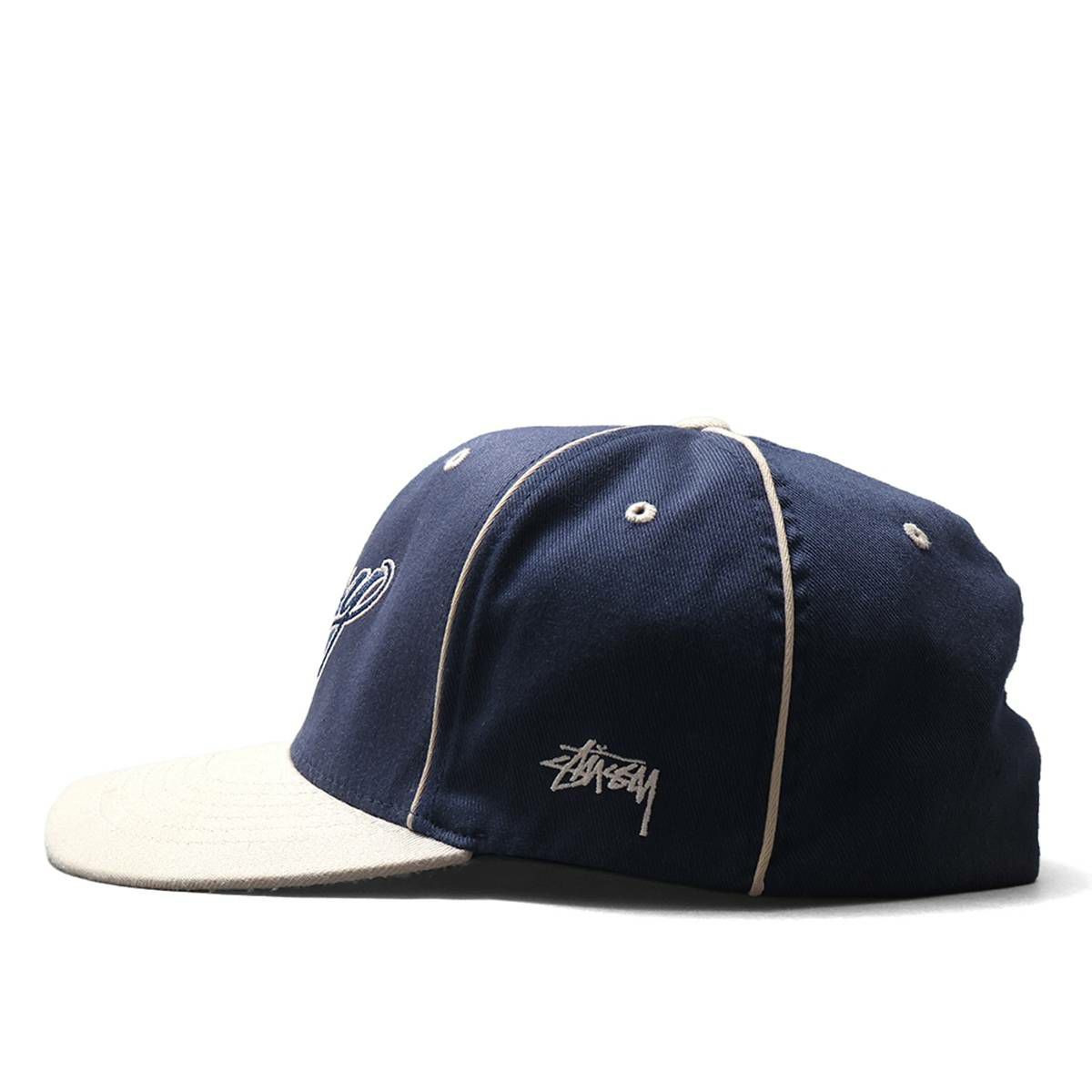 ※値下げ中※[超希少]STUSSY別注 Trunk 30″ USA製【匿名配送】 Stussy Headgear Tag 25th Anniversary Cursive Logo CAP Navy | MFC